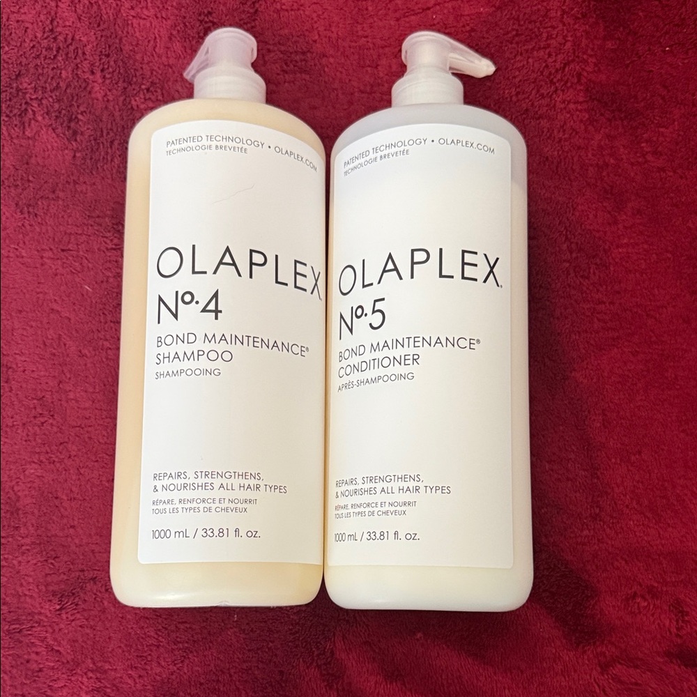 OLAPLEX No.4 & No.5 Bond Maintenance Shampoo and Conditioner Pair- 1 LITER
